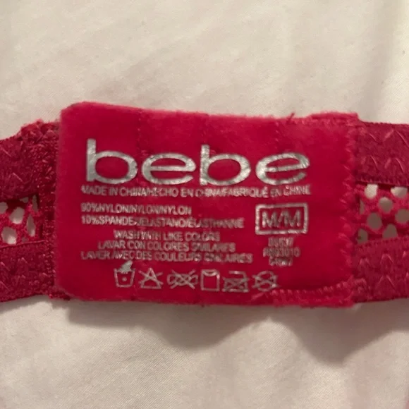 bebe Hot Pink Lace Chemise - Picture 3 of 3